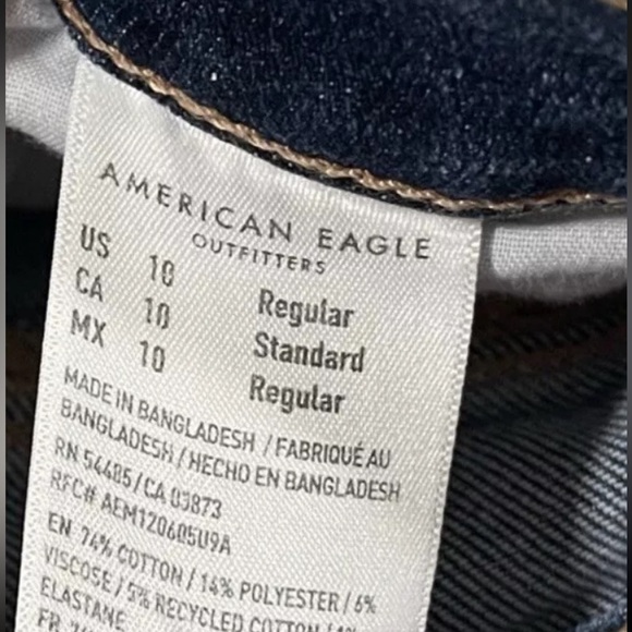 American Eagle Mom Jean High Rise Stretch Medium Wash Women’s Size 10 - Picture 7 of 8